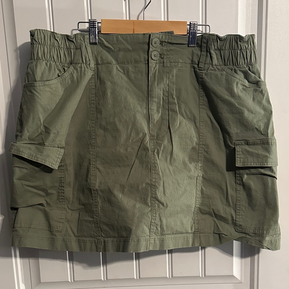 Ava & Viv Olive Green Mini Skirt
